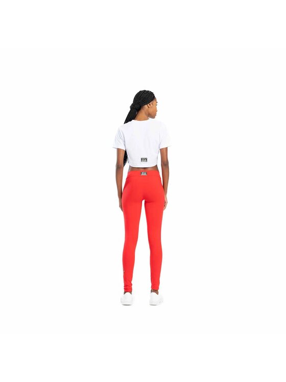 LaBellaMafia LaBellaMafia Legginsy LABELLAMAFIA LEGGING HARDCORE LADIES RED Czerwony Regular Fit