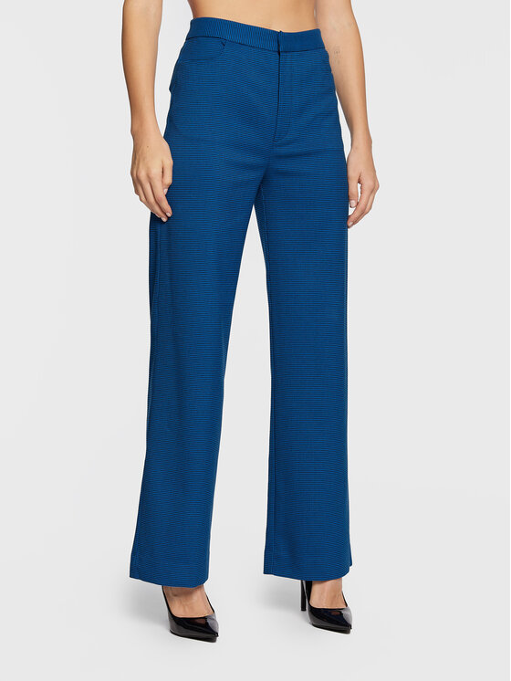 Gestuz Pantaloni din material Ottavia 10906521 Albastru Relaxed Fit