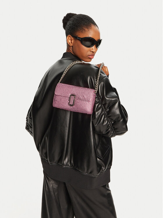 Marc Jacobs Geantă The Rhinestone J Marc Mini Shoulder Bag H912M06RE22 Roz