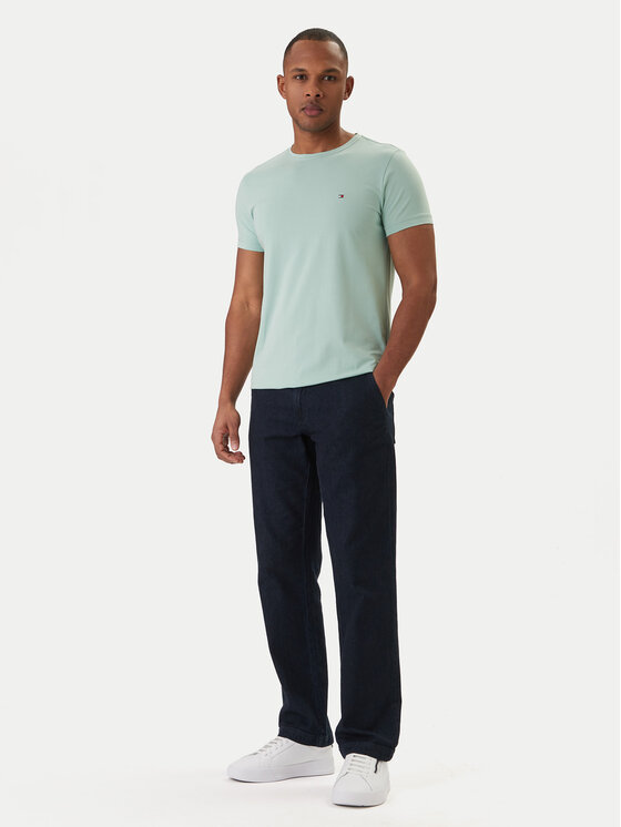 Tommy Hilfiger Tommy Hilfiger T-Shirt MW0MW10800 Zielony Slim Fit