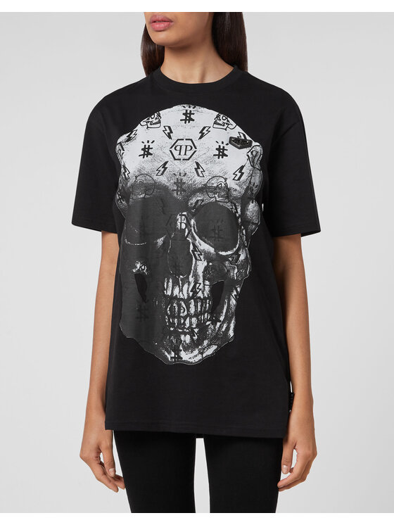 PHILIPP PLEIN PHILIPP PLEIN T-Shirt 99 Czarny Regular Fit