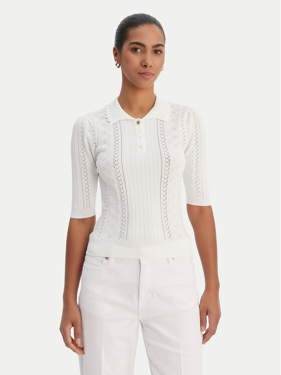 Fracomina Fracomina Pullover FR26ST7013K41601 Écru Regular Fit