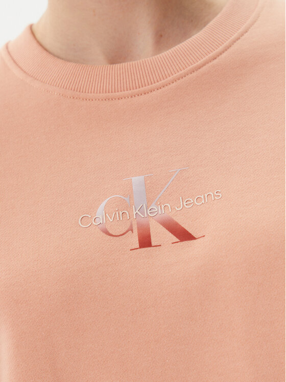 Calvin Klein Jeans Calvin Klein Jeans Bluza Gradient Monologo J20J225360 Koralowy Regular Fit