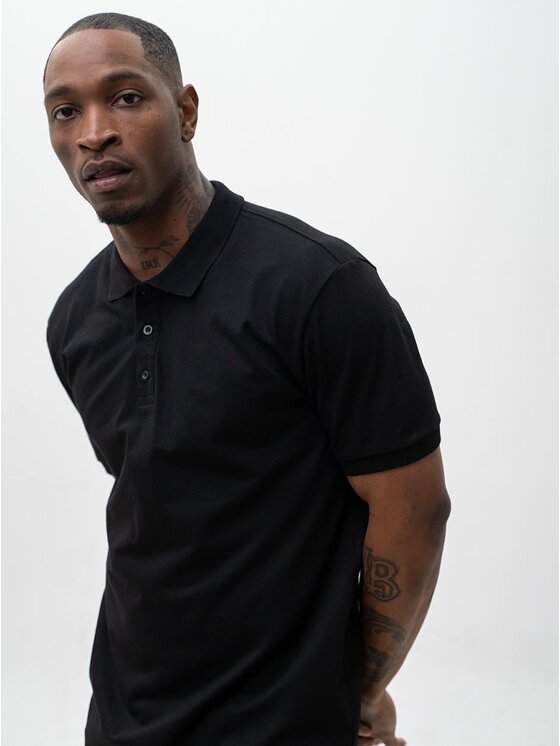 Urban City Urban City Polo 131157 Czarny Regular Fit