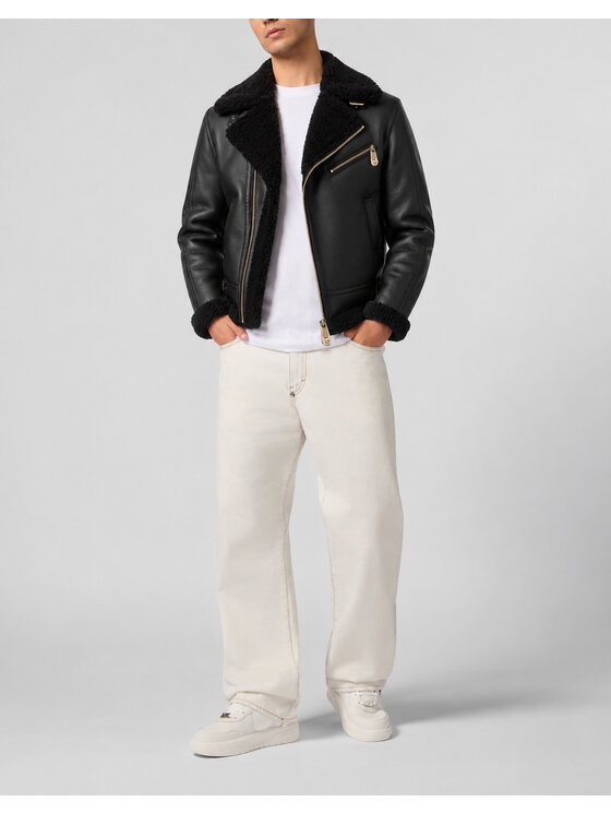 PHILIPP PLEIN PHILIPP PLEIN Ramoneska 32077 Czarny Regular Fit