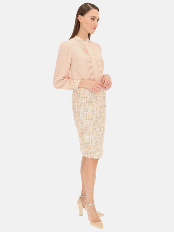 Potis & Verso Potis & Verso Spódnica Arlena Beżowy Slim Fit
