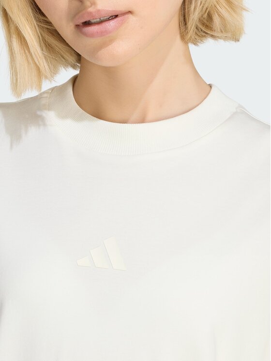 adidas adidas T-Shirt 167642 Kremowy Loose Fit
