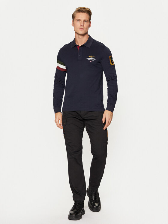 Aeronautica Militare Aeronautica Militare Polo 242PO1816J558 Tumši zils Regular Fit