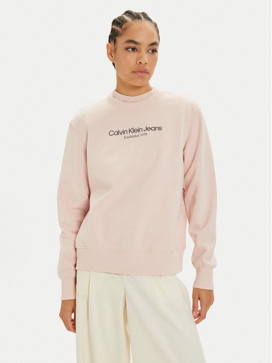 Calvin Klein Jeans Mikina Institutional J20J224913 Ružová Regular Fit