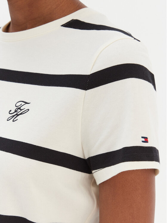 Tommy Hilfiger Tommy Hilfiger T-shirt Script WW0WW47809 Bež Regular Fit