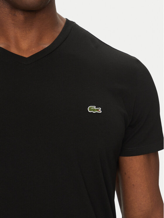 Lacoste Lacoste T-särk TH6710 Must Regular Fit