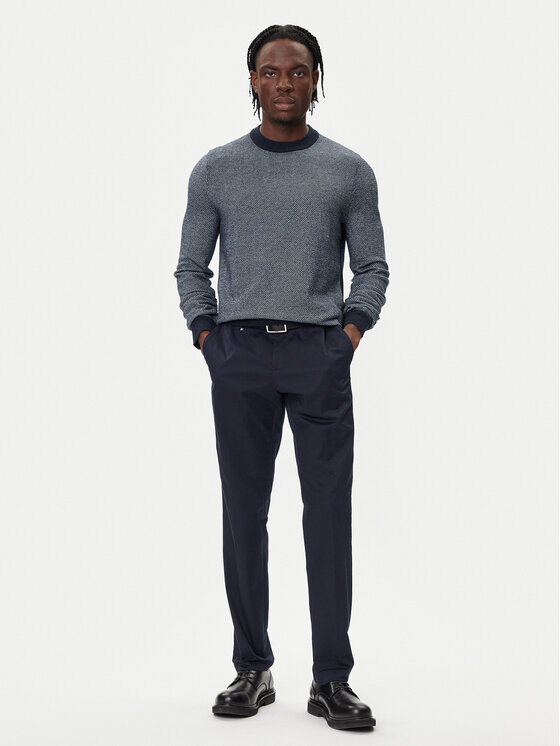 BOSS BOSS Sweter H-Hestro 50549986 Granatowy Regular Fit