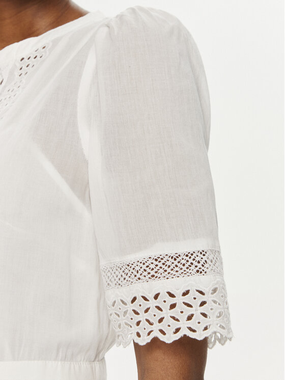 Gap Gap Sukienka letnia 880287-02 Biały Regular Fit