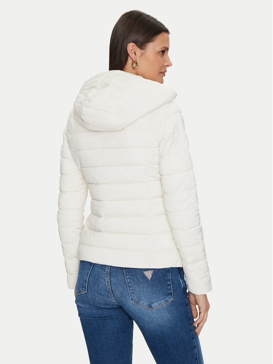Guess Guess Pūkinė striukė Diann V4YL04 WF3X0 Balta Regular Fit