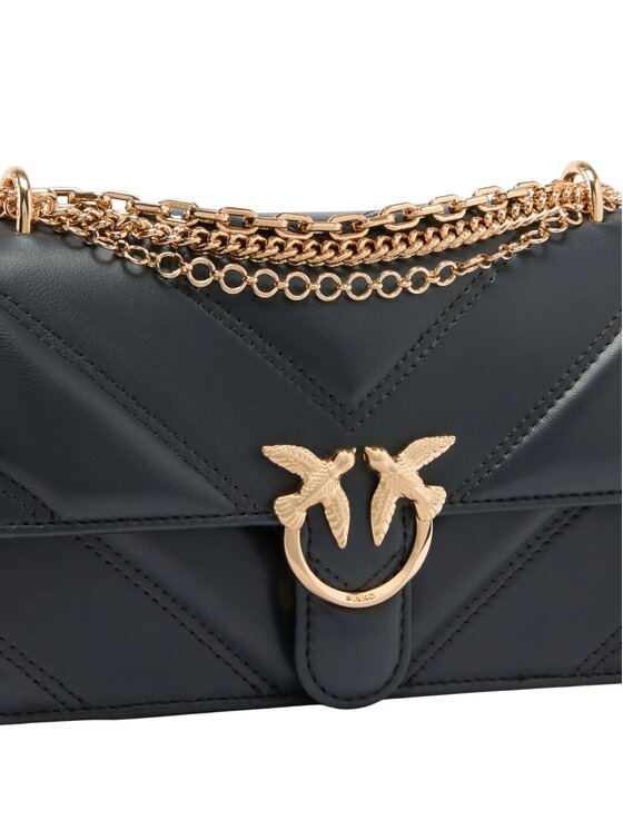 PINKO PINKO Torba LOVE ONE MINI TRIPLA CATENA NA Szary