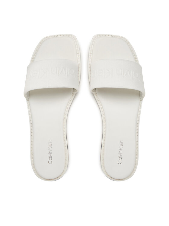 Calvin Klein Calvin Klein Ciabatte Flat Slide - He HW0HW02378 Bianco