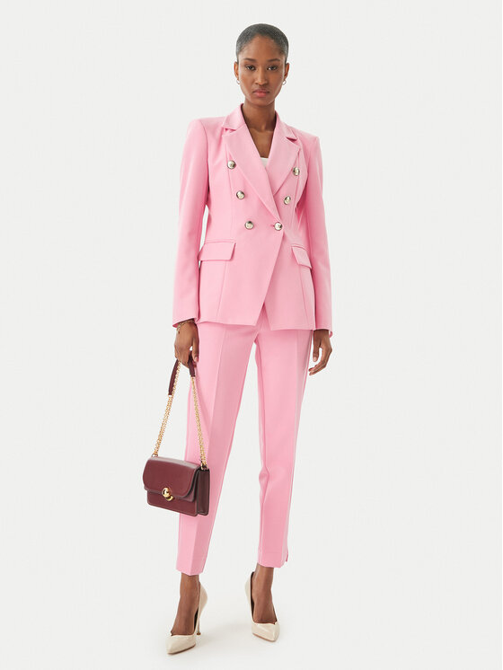 Maryley Maryley Штани з тканини 26EB52Z/43BB Світло-рожевий Regular Fit