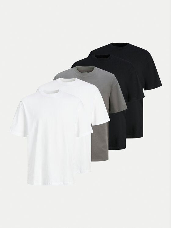 Jack&Jones Súprava 5 tričiek Hugo 12284199 Farebná Loose Fit