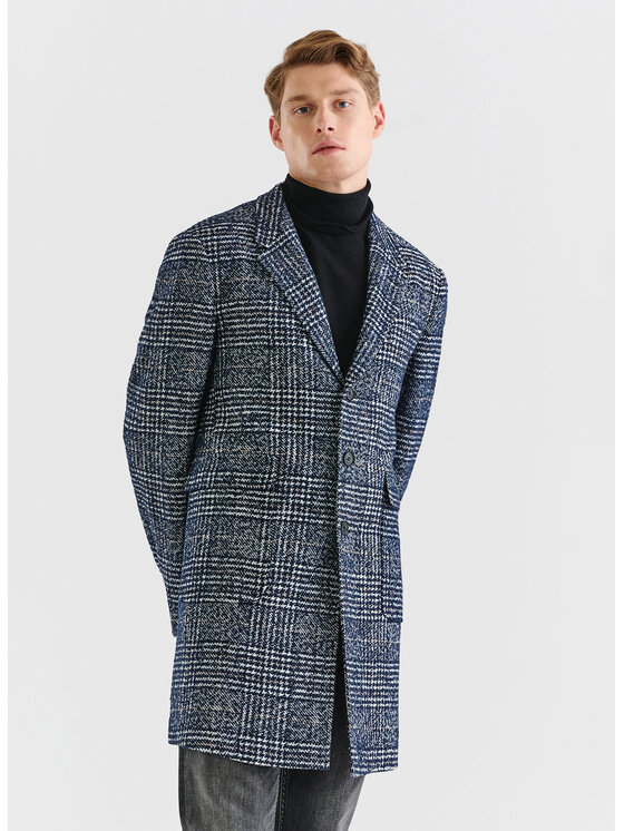 Pako Lorente Pako Lorente Płaszcz P23WF-7X-005 Granatowy Classic Fit