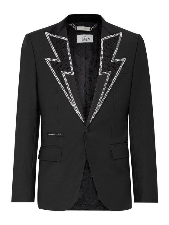 PHILIPP PLEIN PHILIPP PLEIN Marynarka 2885 Czarny Fitted Fit