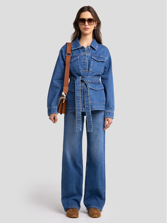 BIG STAR BIG STAR Kurtka jeansowa CHELSEY Niebieski Basic Fit