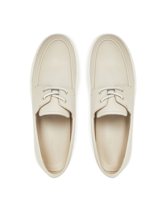 Calvin Klein Calvin Klein Mokasinke Hybrid Lace Up Boat Lth HM0HM01812 Écru
