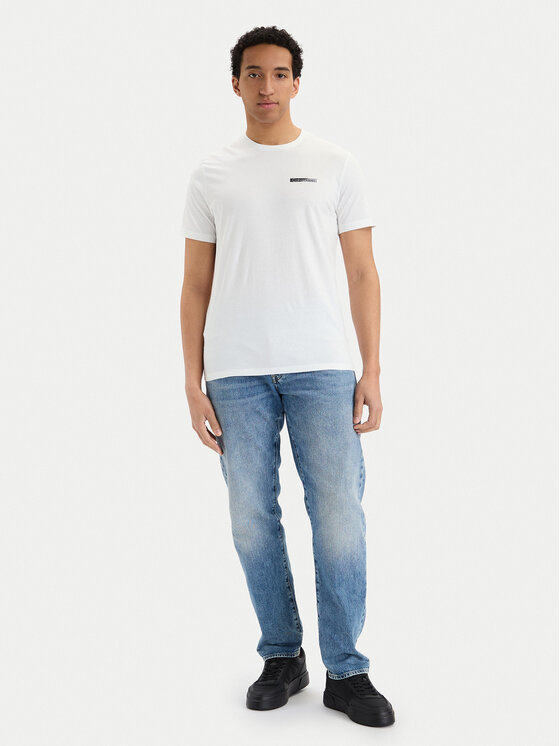 Calvin Klein Calvin Klein Marškinėliai SS 30s EU LV04LG810G Balta Slim Fit