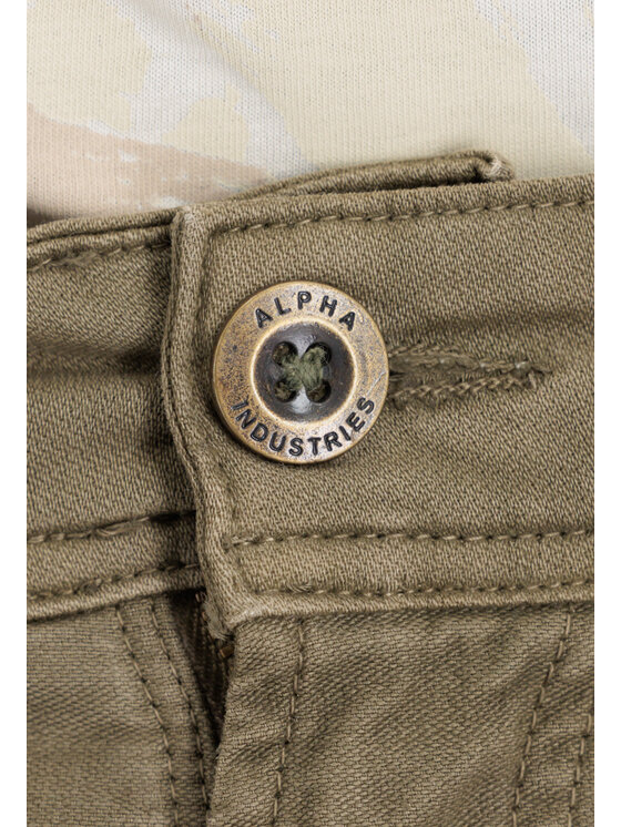 Alpha Industries Alpha Industries Spodnie materiałowe AI.128202-183-31 Khaki Slim Tapered Fit