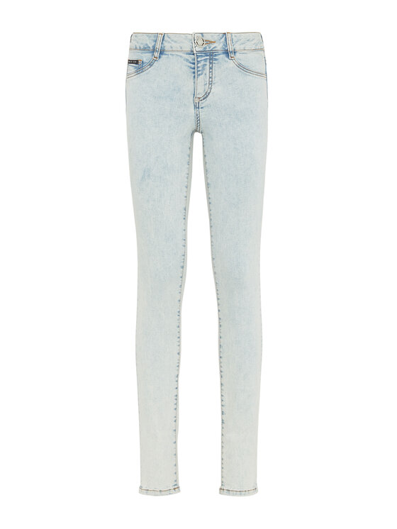 PHILIPP PLEIN PHILIPP PLEIN Jegginsy 5667 Niebieski jasny Jegging Fit