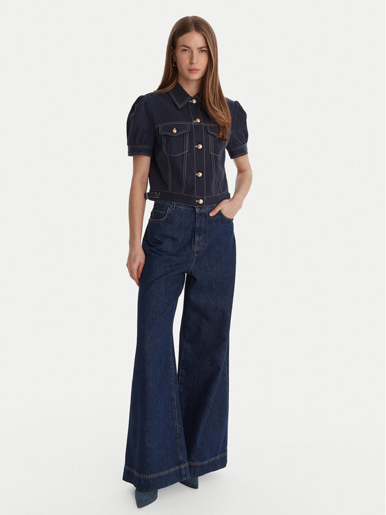 Guess Guess Džínsová bunda W6GL08 W1804 Tmavomodrá Regular Fit
