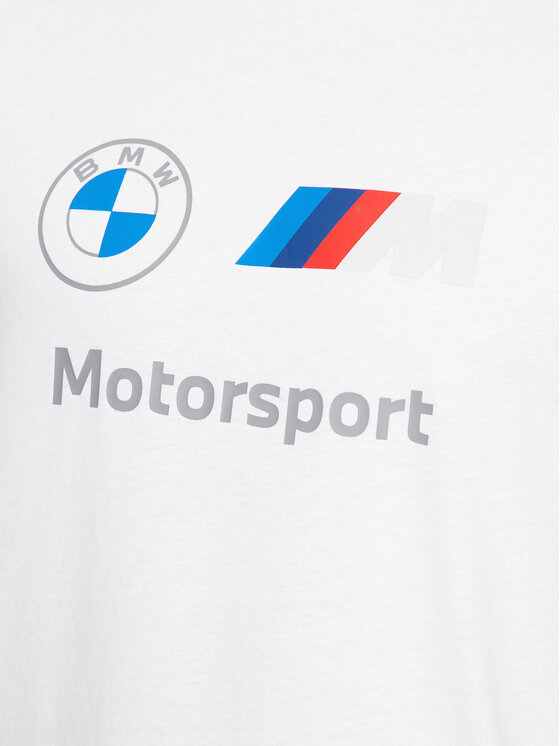 Puma Puma T-Shirt Bmw Mms Ess Logo 621314 Biały Regular Fit