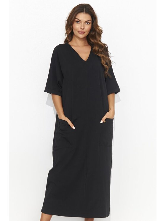 Numinou Numinou Sukienka codzienna NU473 Czarny Loose Fit