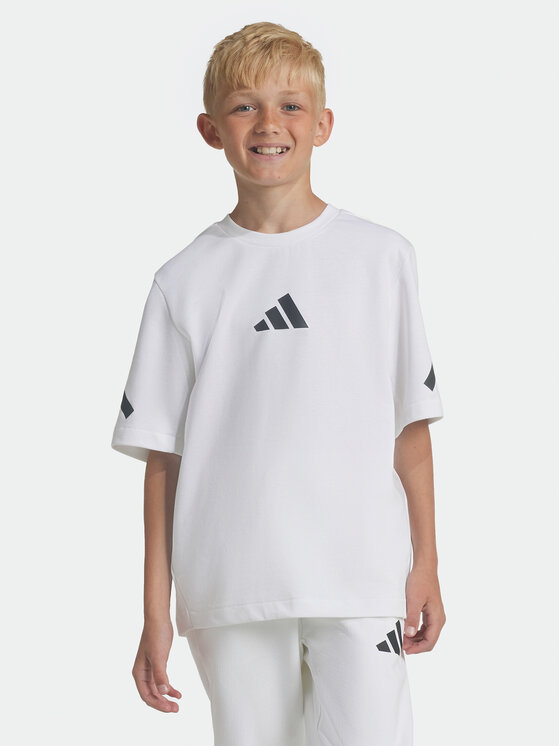 adidas adidas T-krekls Z.N.E. JJ4144 Balts Loose Fit