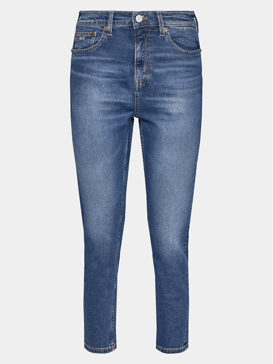 Tommy Jeans Tommy Jeans Džinsai Izzie Hgh Sl Ank Ah5150 DW0DW17194 Tamsiai mėlyna Straight Leg