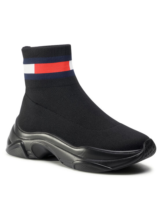 tommy jeans flat sock boot