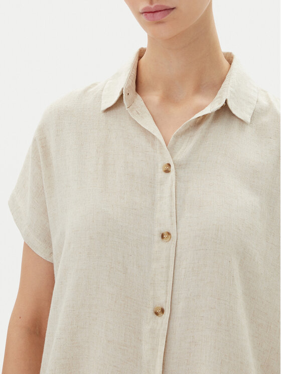 Vero Moda Vero Moda Koszula Thea 10333794 Beżowy Loose Fit
