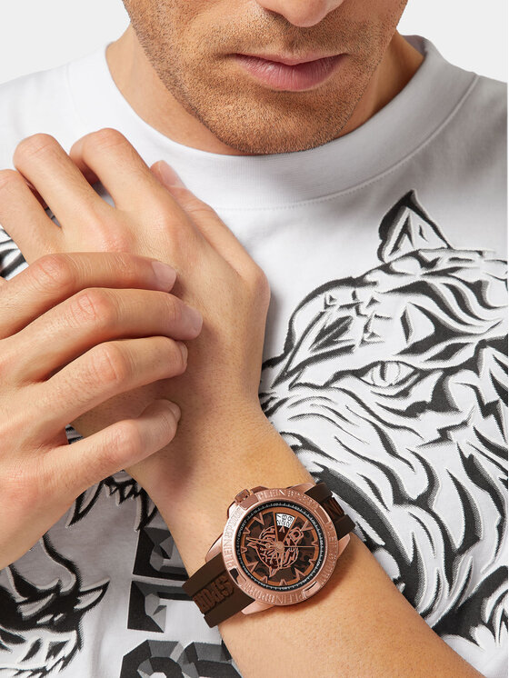 Plein Sport Plein Sport Часовник Touchdown Camo PSFBA0323 Кафяв