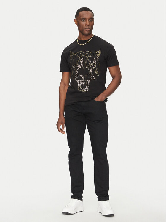 Plein Sport Plein Sport T-shirt SAEC MTK8009 STE001N Crna Regular Fit