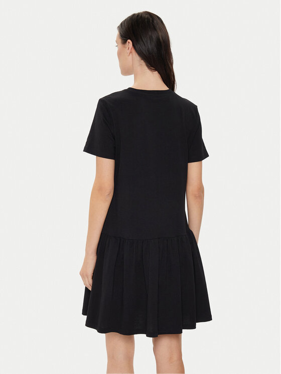 United Colors Of Benetton United Colors Of Benetton Haljina za svaki dan 3U53DV01H Crna Relaxed Fit