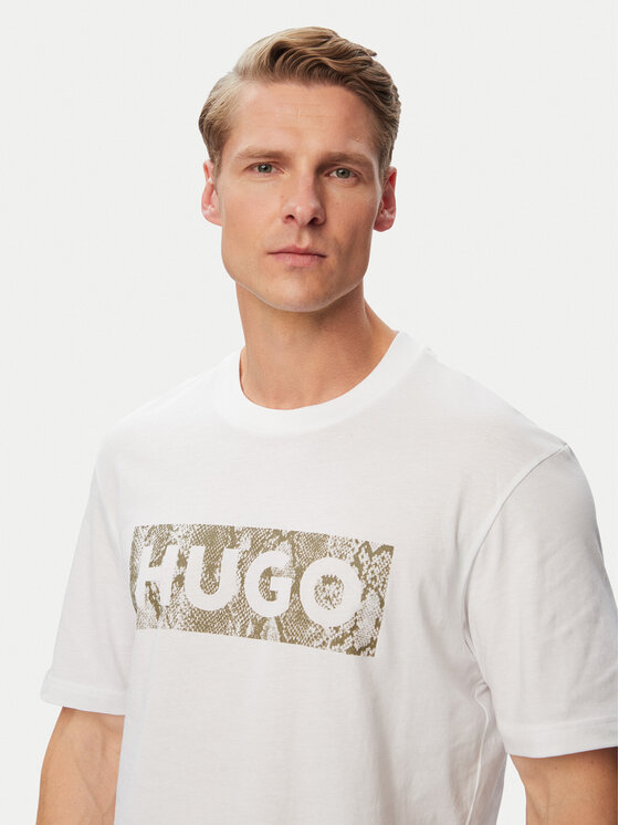 HUGO HUGO Тишърт Nerpient 50566041 Бял Regular Fit