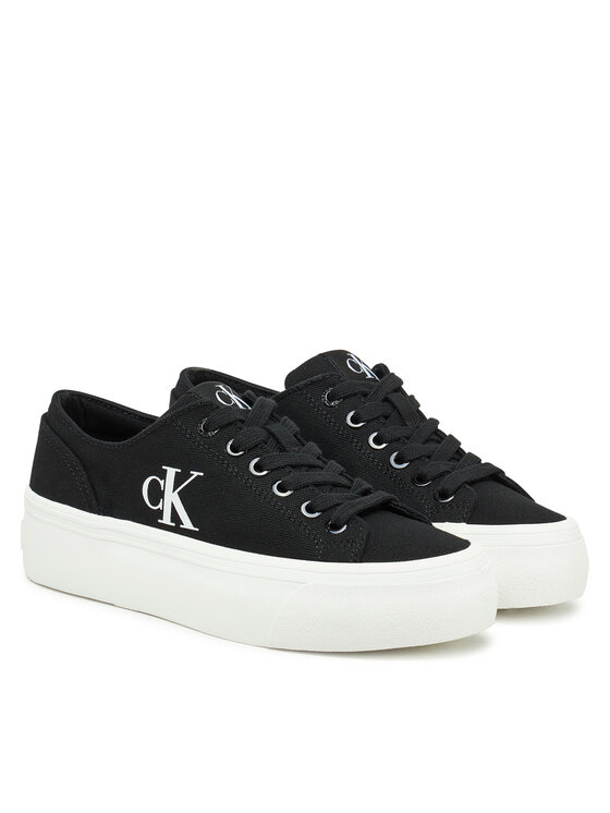 Calvin Klein Jeans Calvin Klein Jeans Teniși Vulc Flatform Low Cv Mg YW0YW01763 Negru