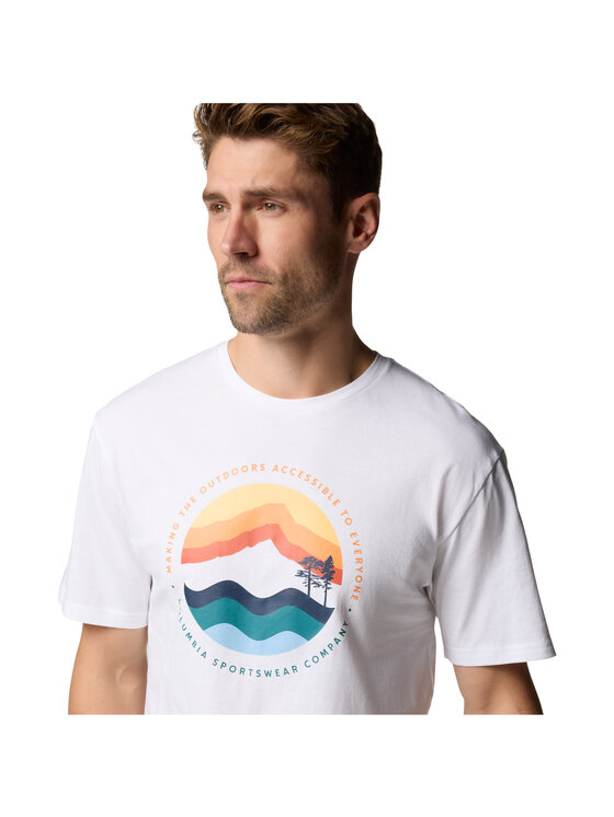 Columbia Columbia T-shirt Columbia Path Lake II Graphic Tee Bianco Regular Fit