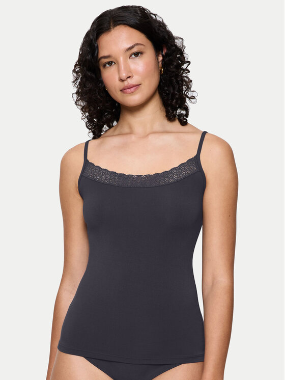 Triumph Top Feel Of Modal 10221654 Szary Slim Fit