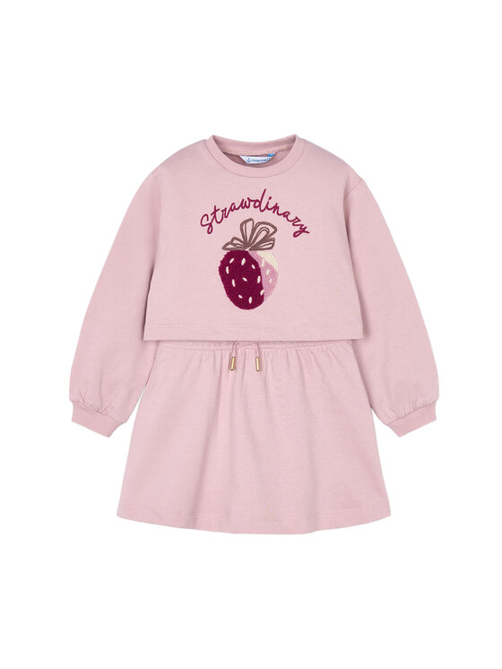 Mayoral Komplet bluza i sukienka 4927 Różowy Regular Fit