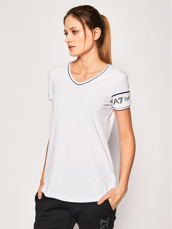 EA7 Emporio Armani EA7 Emporio Armani T-Shirt 3HTT28 TJ12Z 1100 Biały Regular Fit