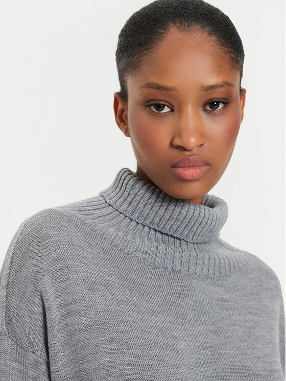 Max Mara Leisure Max Mara Leisure Rollkragenpullover Superbo 2426366148 Grau Relaxed Fit