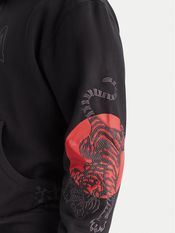 RVCA RVCA Majica dugih rukava Tiger Sun 23A413505 Crna Regular Fit