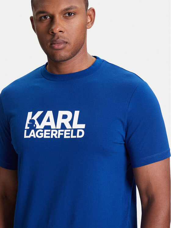 KARL LAGERFELD KARL LAGERFELD Tricou 755087 553235 Albastru Regular Fit