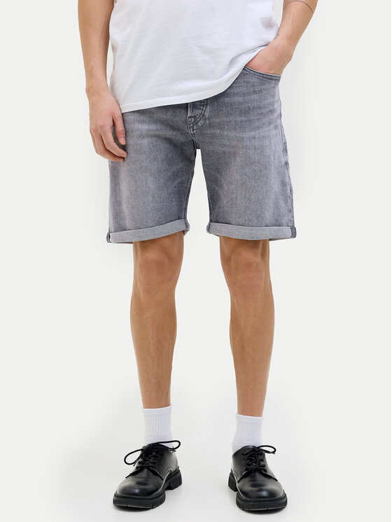 Jack&Jones Męskie Szorty jeansowe, rozmiar S, Szare, Rick 12269612
