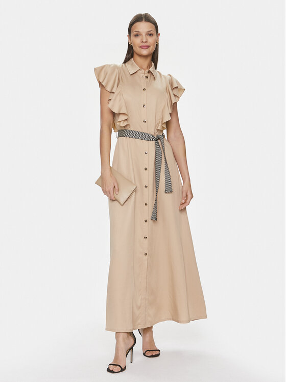 Gaudi Gaudi Hemdkleid 411BD15002 Beige Regular Fit